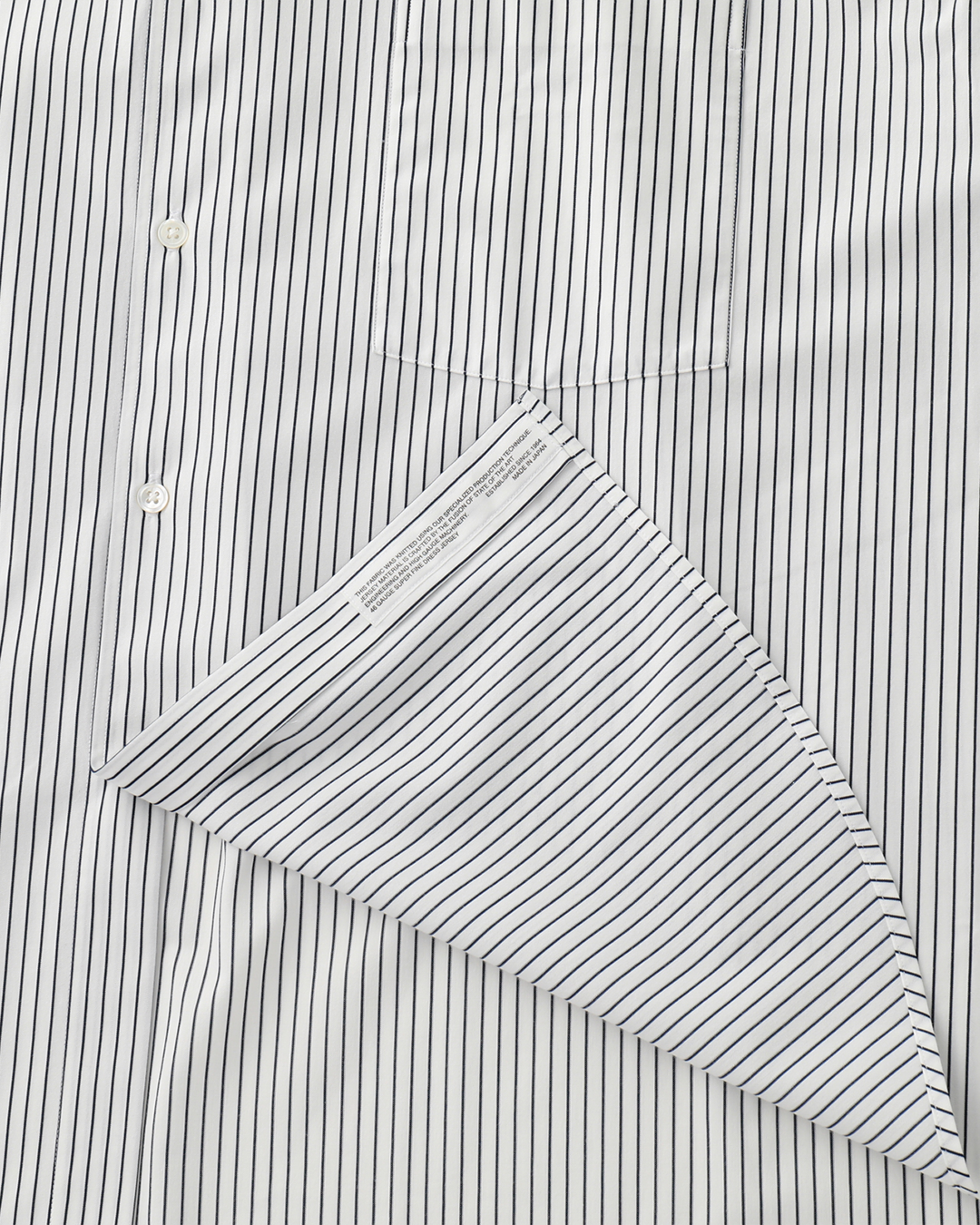 【40% OFF】KANEMASA PHIL. 2024SS|46G Atmosphere Stripe SS Shirt (WHITE NAVY)