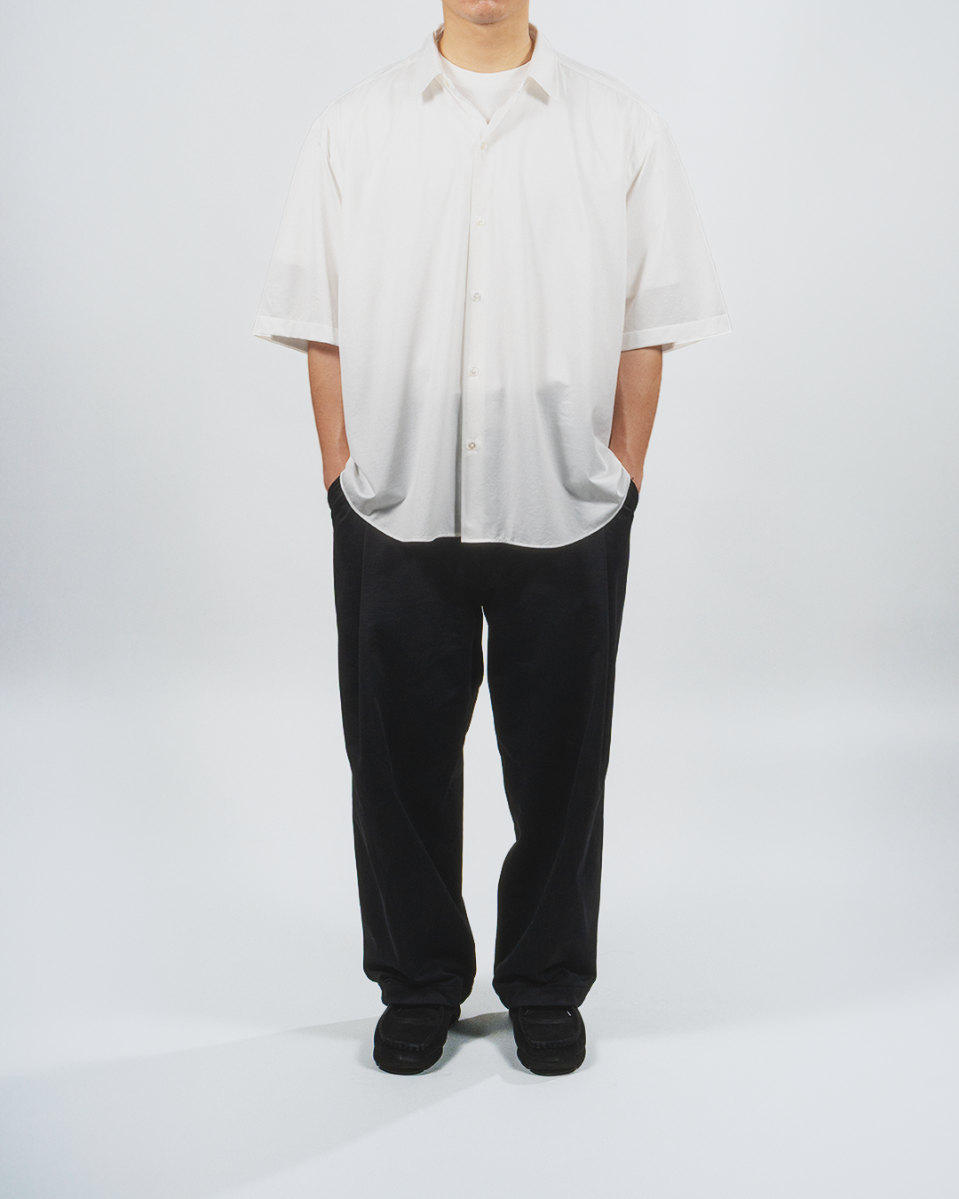 KANEMASA PHIL. 2025SS|46G Atmosphere S/S Shirt (WHITE)