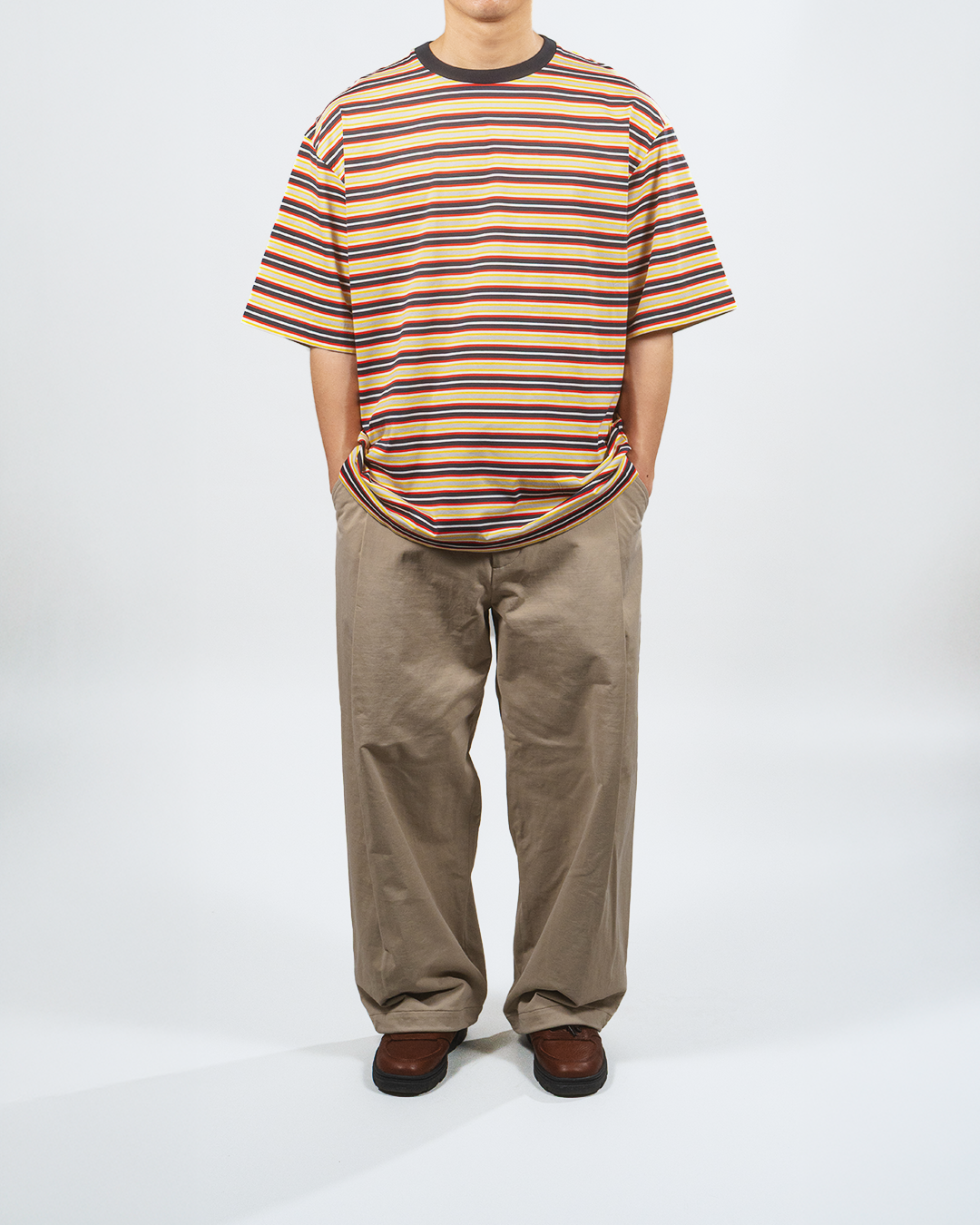 【20% OFF】KANEMASA PHIL. 2025SS|36G Multi Border S/S Tee (NAVY)