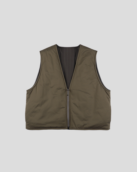 KANEMASA PHIL. 2025AW|46G Reversible Vest (BROWN x GREY)