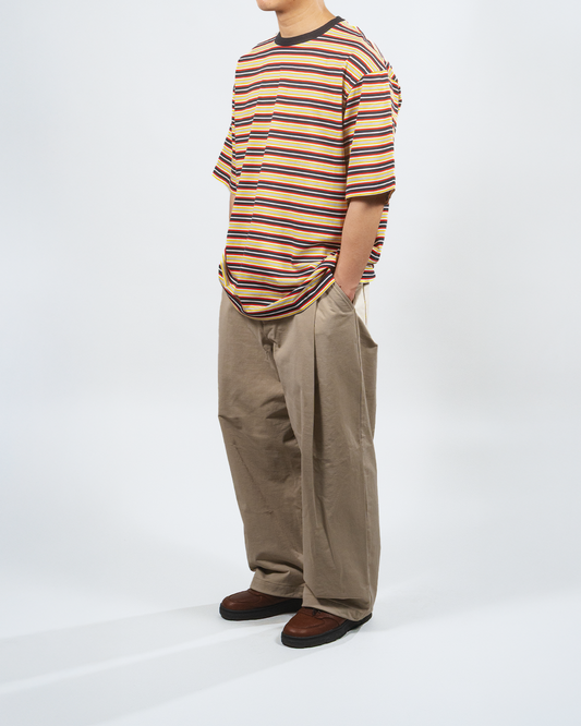 【20% OFF】KANEMASA PHIL. 2025SS|36G Multi Border S/S Tee (NAVY)