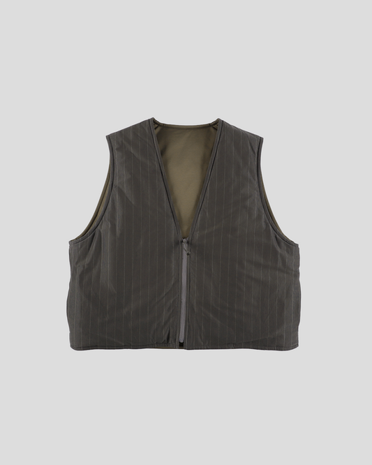 KANEMASA PHIL. 2025AW|46G Reversible Vest (BROWN x GREY)