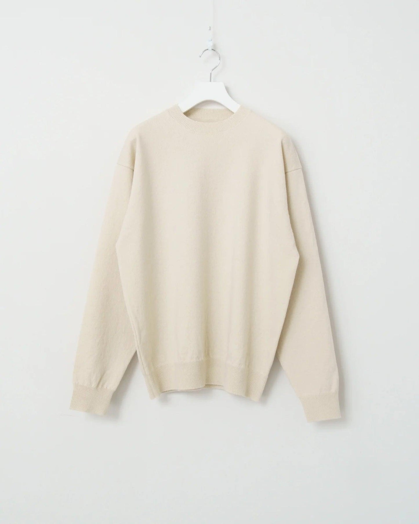 Yonetomi|RIGID CASHMERE SWEATER Crew Neck Pullover (RAW) - IKKOKU SHOP