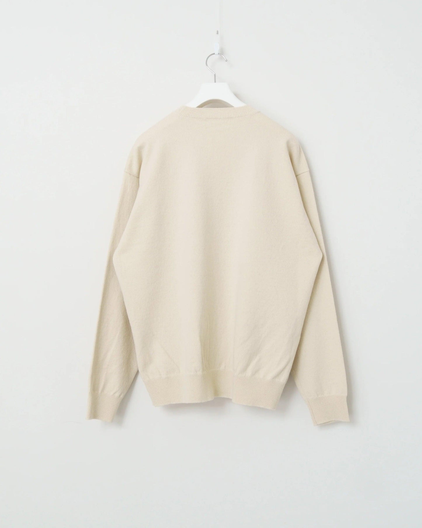 Yonetomi|RIGID CASHMERE SWEATER Crew Neck Pullover (RAW) - IKKOKU SHOP