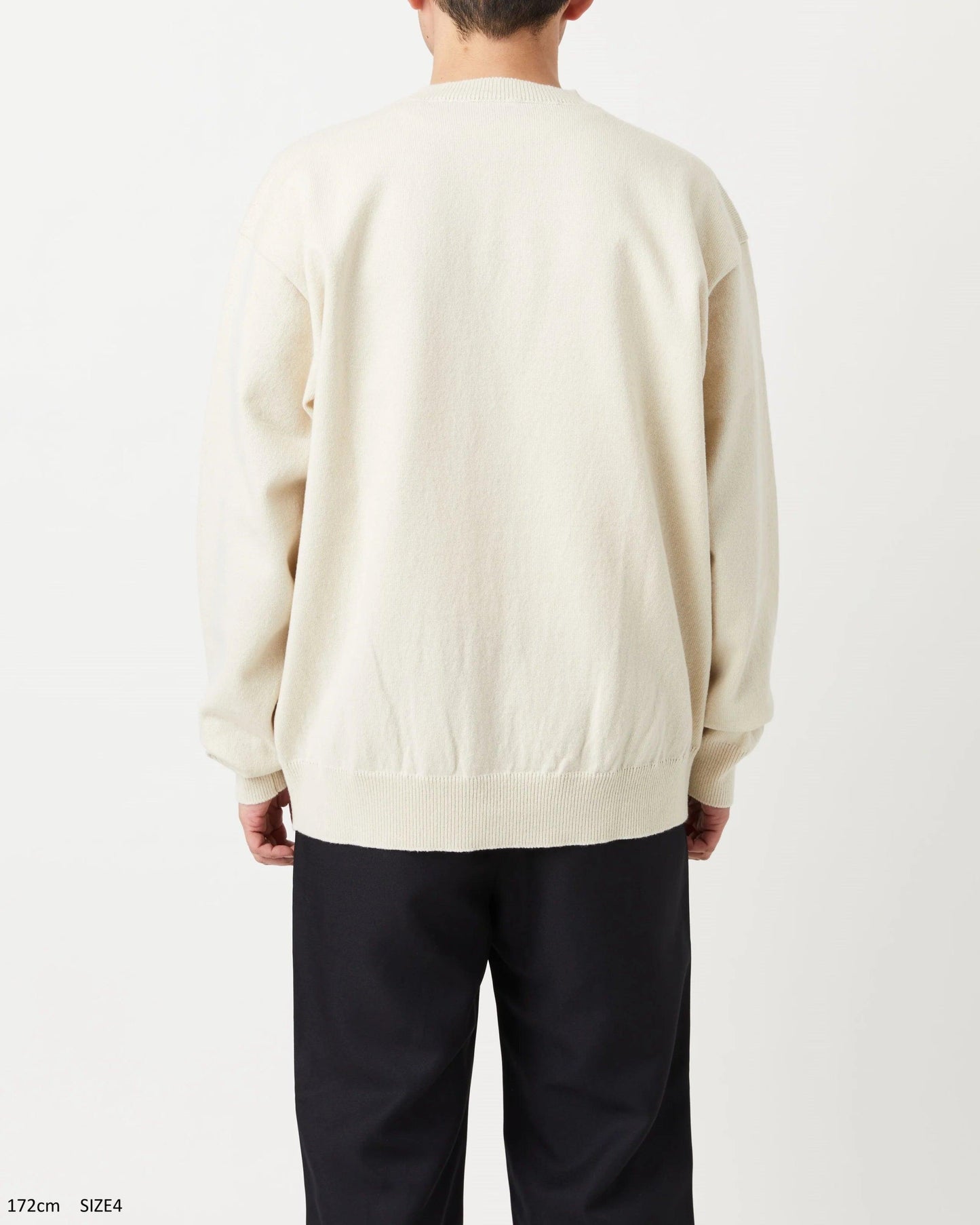 Yonetomi|RIGID CASHMERE SWEATER Crew Neck Pullover (RAW) - IKKOKU SHOP