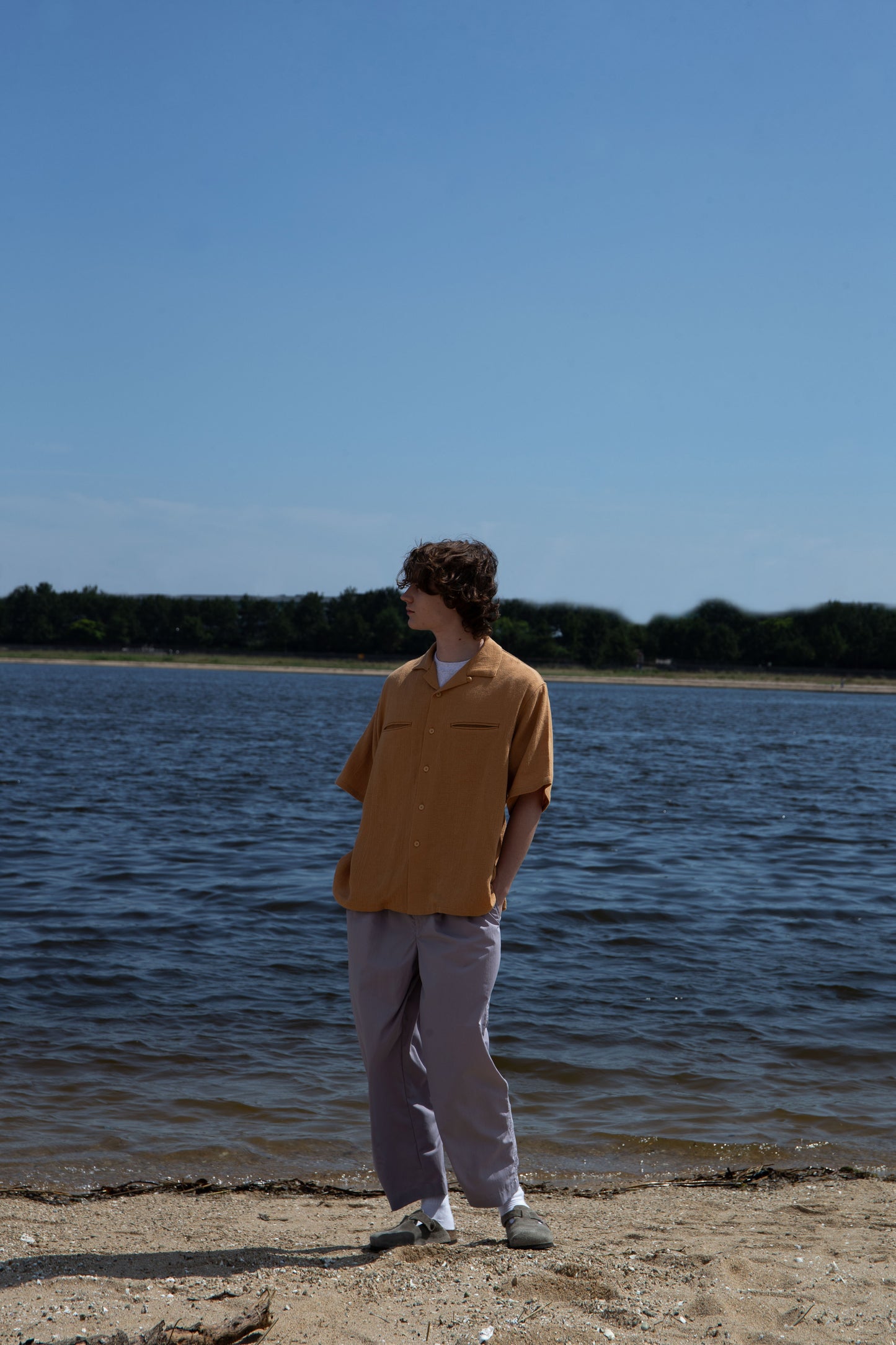 wonderland|Linen Panama Shirts (INDIAN YELLOW)