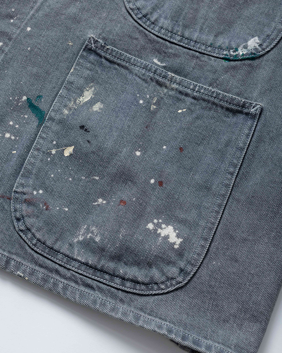 【40% OFF / Last2】tsuzuli 2024AW|COVERALLS JACKET PAINT (BLACK PAINT)