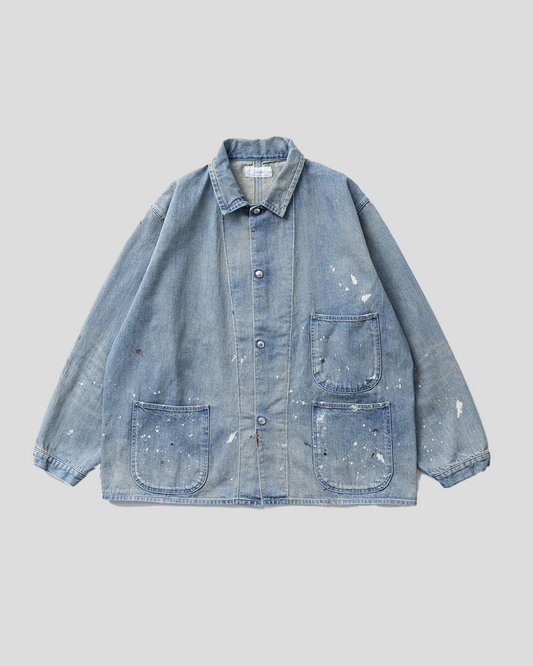 【40% OFF】tsuzuli|COVERALLS JACKET PAINT (INDIGO PAINT)