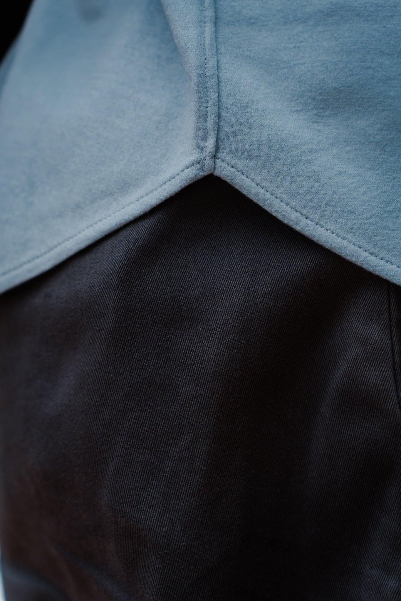 【20% OFF】 KANEMASA PHIL. 2024AW|36G Ideal Wool Varruse Shirt (BLUE GRAY) - IKKOKU SHOP