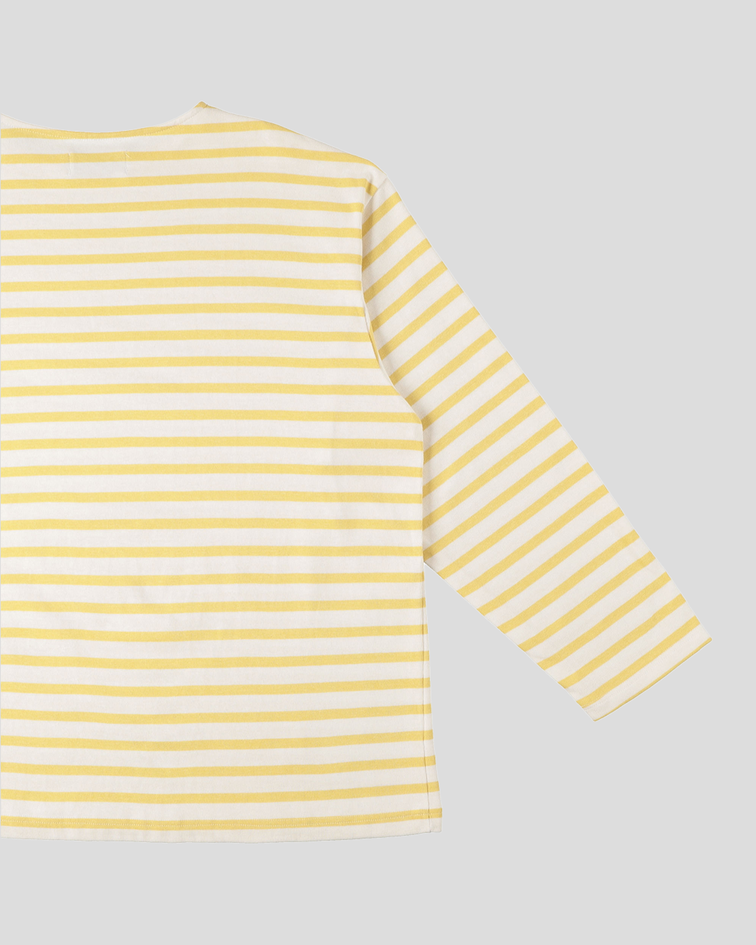 【30% OFF】tsuzuli|BSQ BOAT NECK LONG SLEEVE (WHITE/YELLOW)