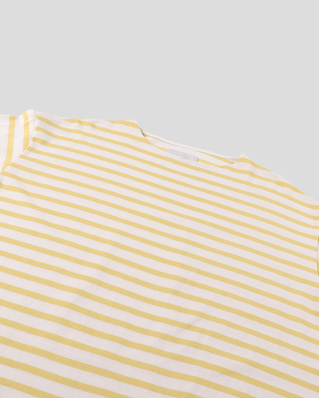 【30% OFF】tsuzuli|BSQ BOAT NECK LONG SLEEVE (WHITE/YELLOW)