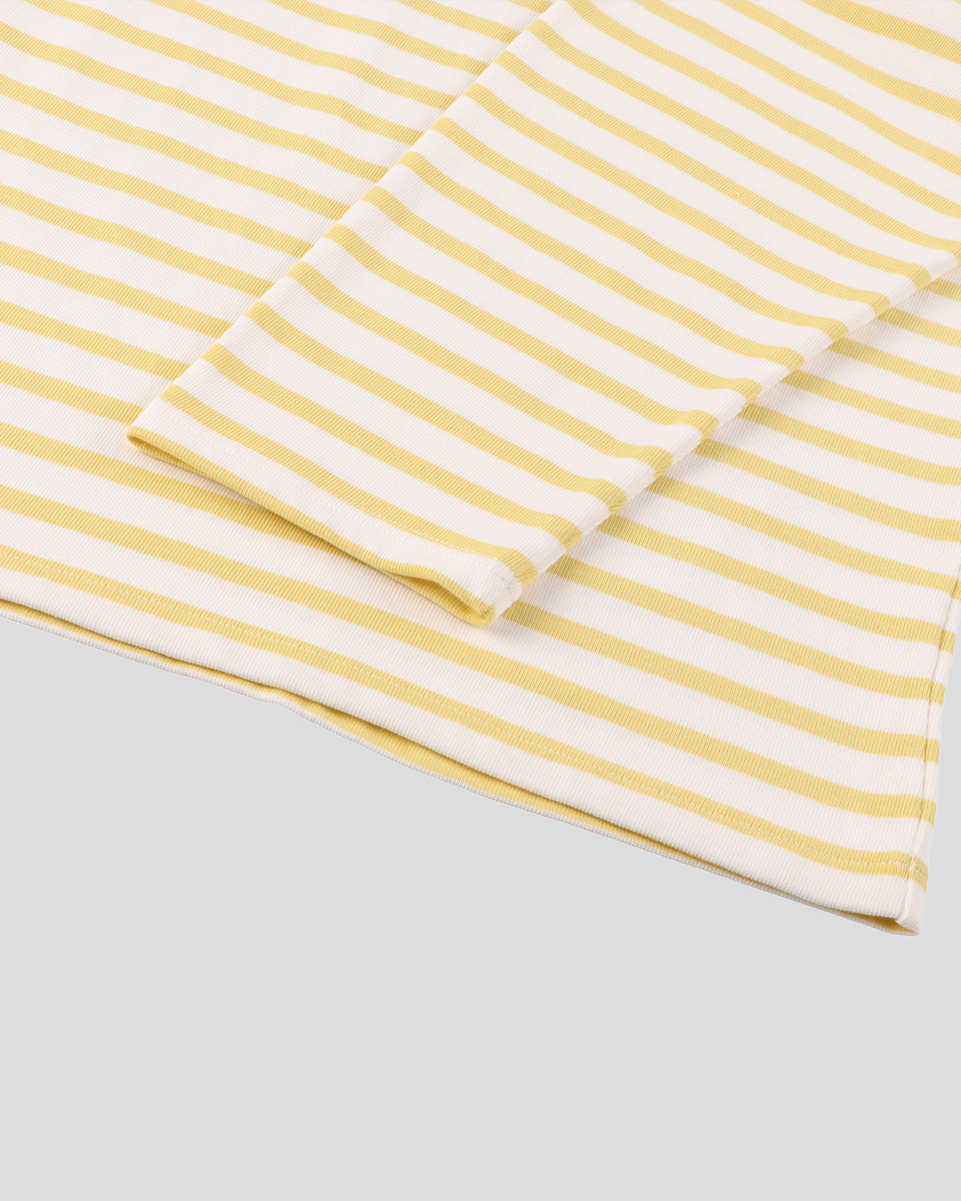 【30% OFF】tsuzuli|BSQ BOAT NECK LONG SLEEVE (WHITE/YELLOW)