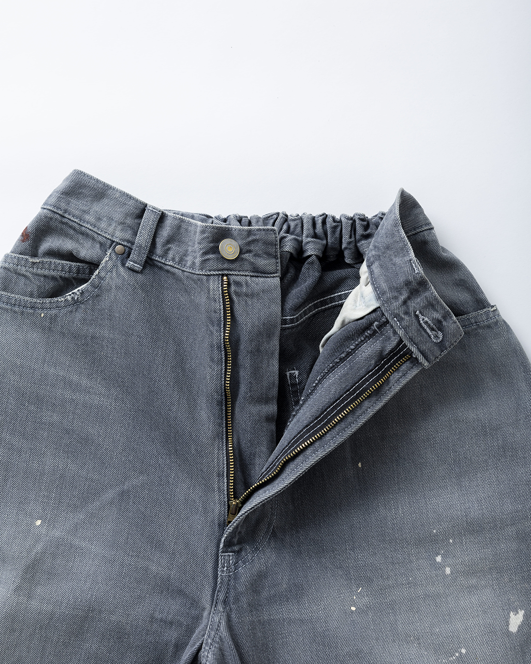 【40% OFF / Last 1】tsuzuli 2024AW|EZ DENIM 5P PANTS PAINT (BLACK PAINT)