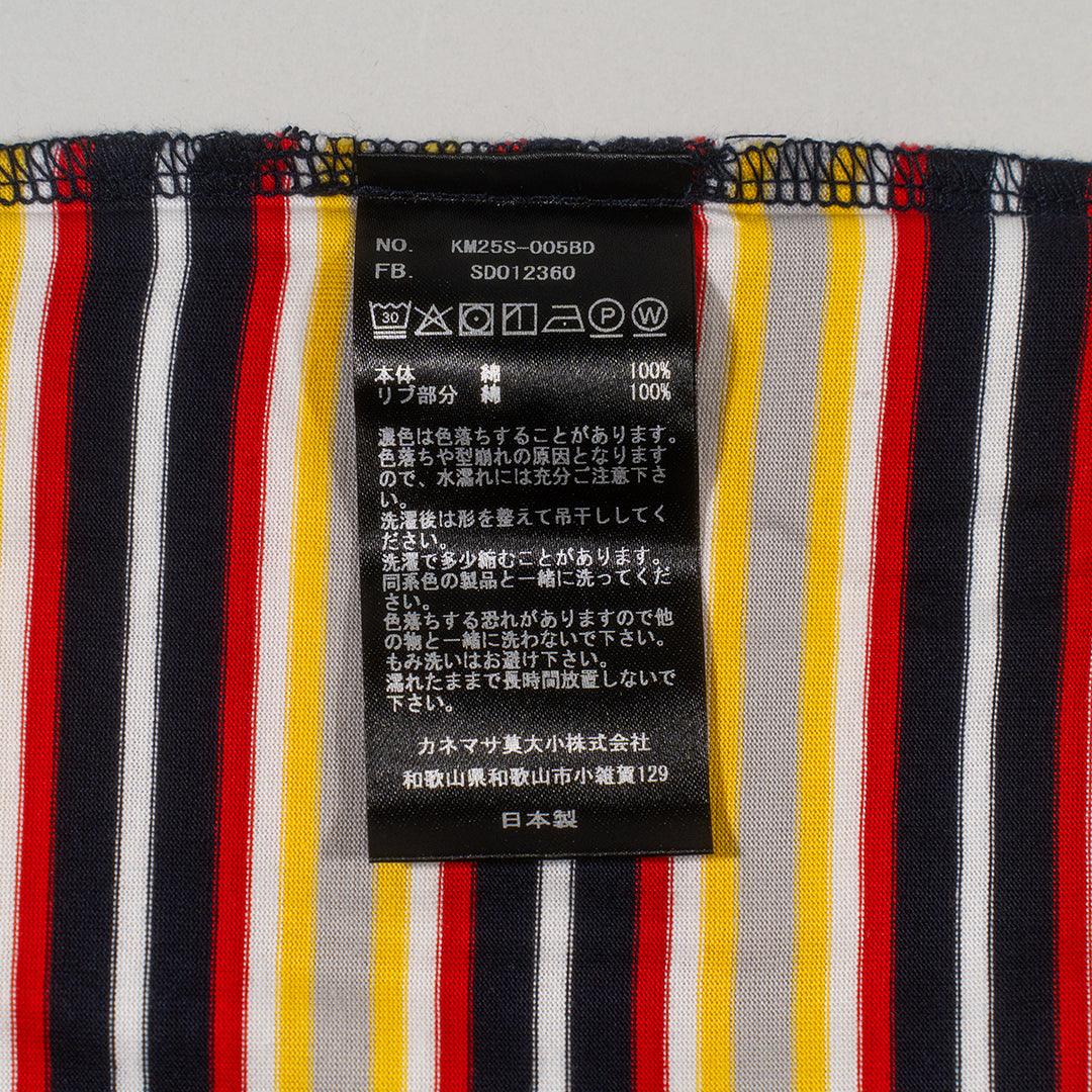 KANEMASA PHIL.|36G Multi Border S/S Tee (NAVY) - IKKOKU SHOP