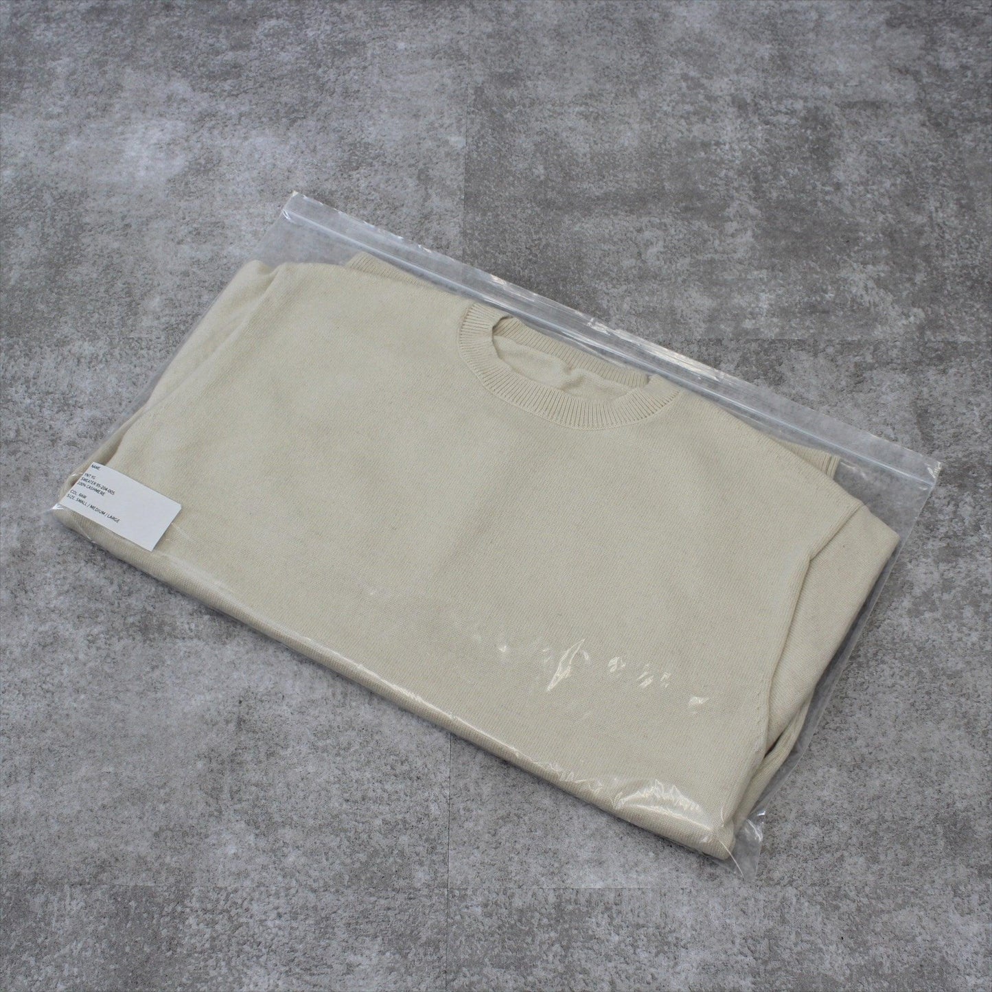 Yonetomi|RIGID CASHMERE SWEATER Crew Neck Pullover (RAW) - IKKOKU SHOP