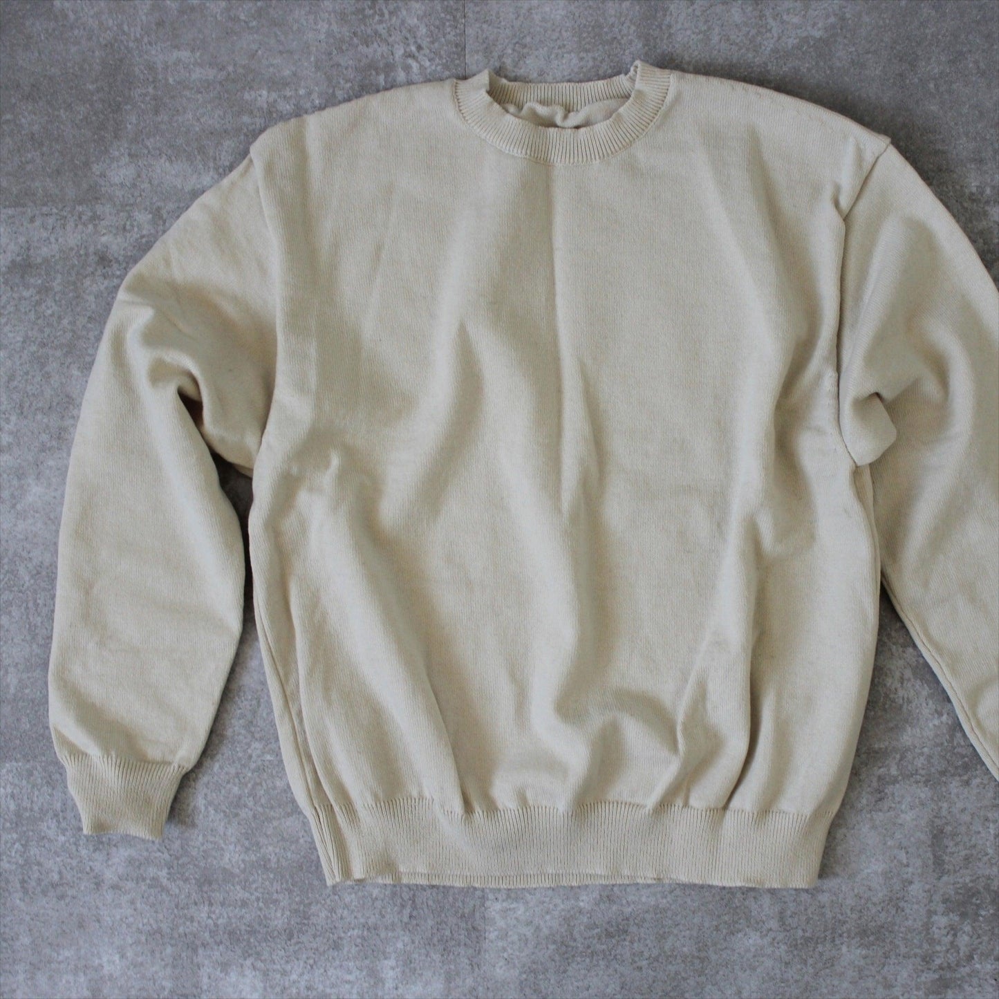 Yonetomi|RIGID CASHMERE SWEATER Crew Neck Pullover (RAW) - IKKOKU SHOP