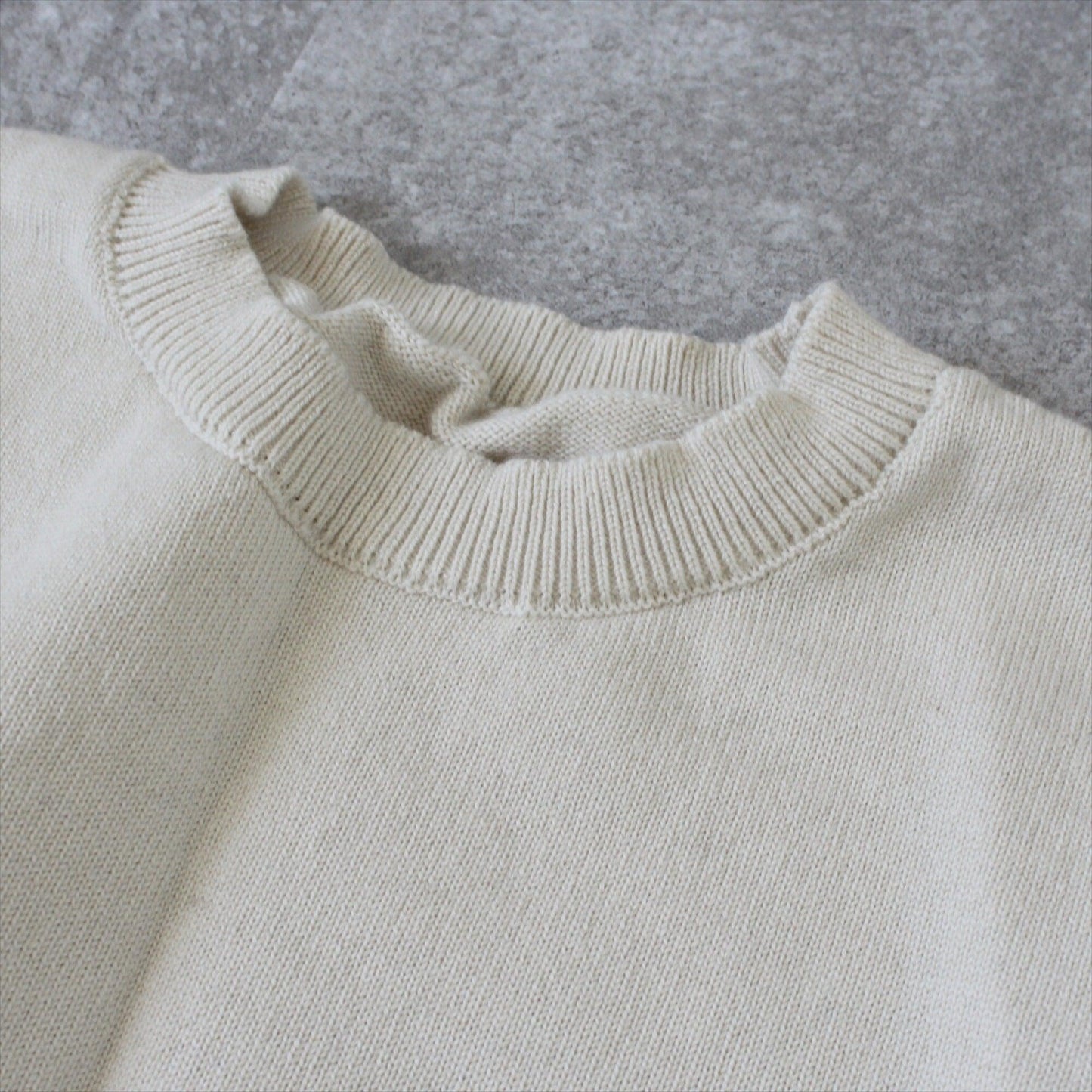 Yonetomi|RIGID CASHMERE SWEATER Crew Neck Pullover (RAW) - IKKOKU SHOP