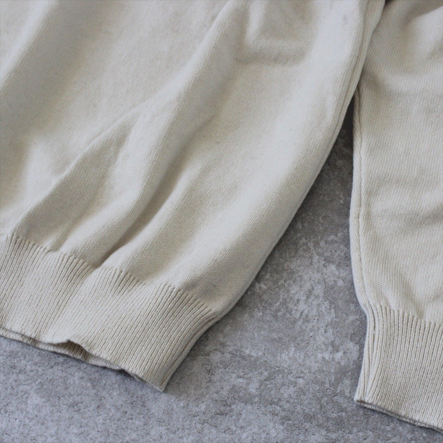 Yonetomi|RIGID CASHMERE SWEATER Crew Neck Pullover (RAW) - IKKOKU SHOP