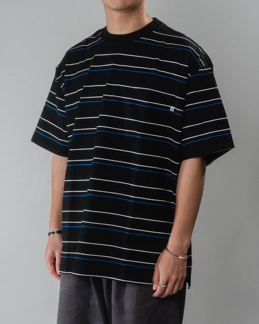 wonderland|Stripe T-shirts (BLACK)
