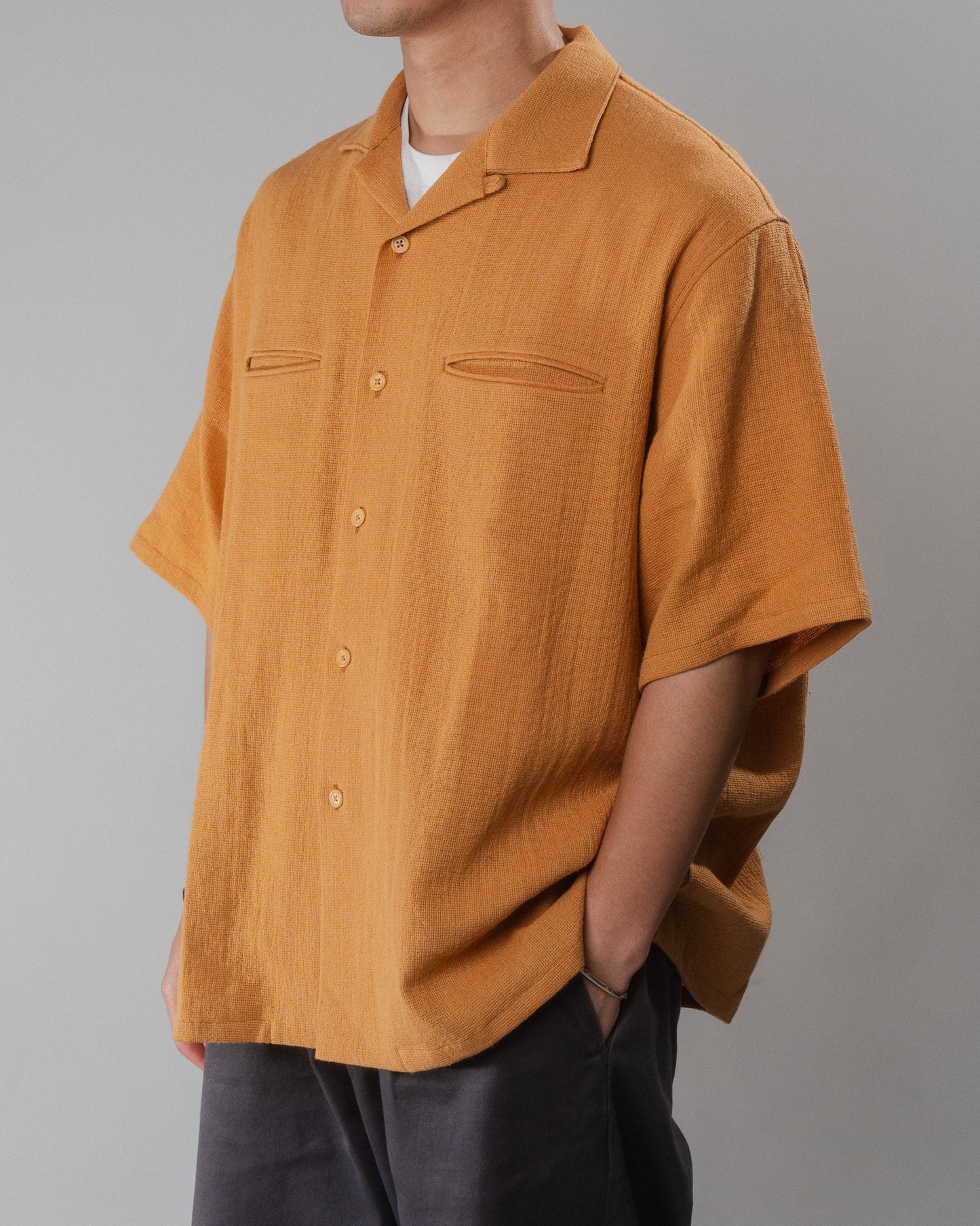 wonderland|Linen Panama Shirts (INDIAN YELLOW)
