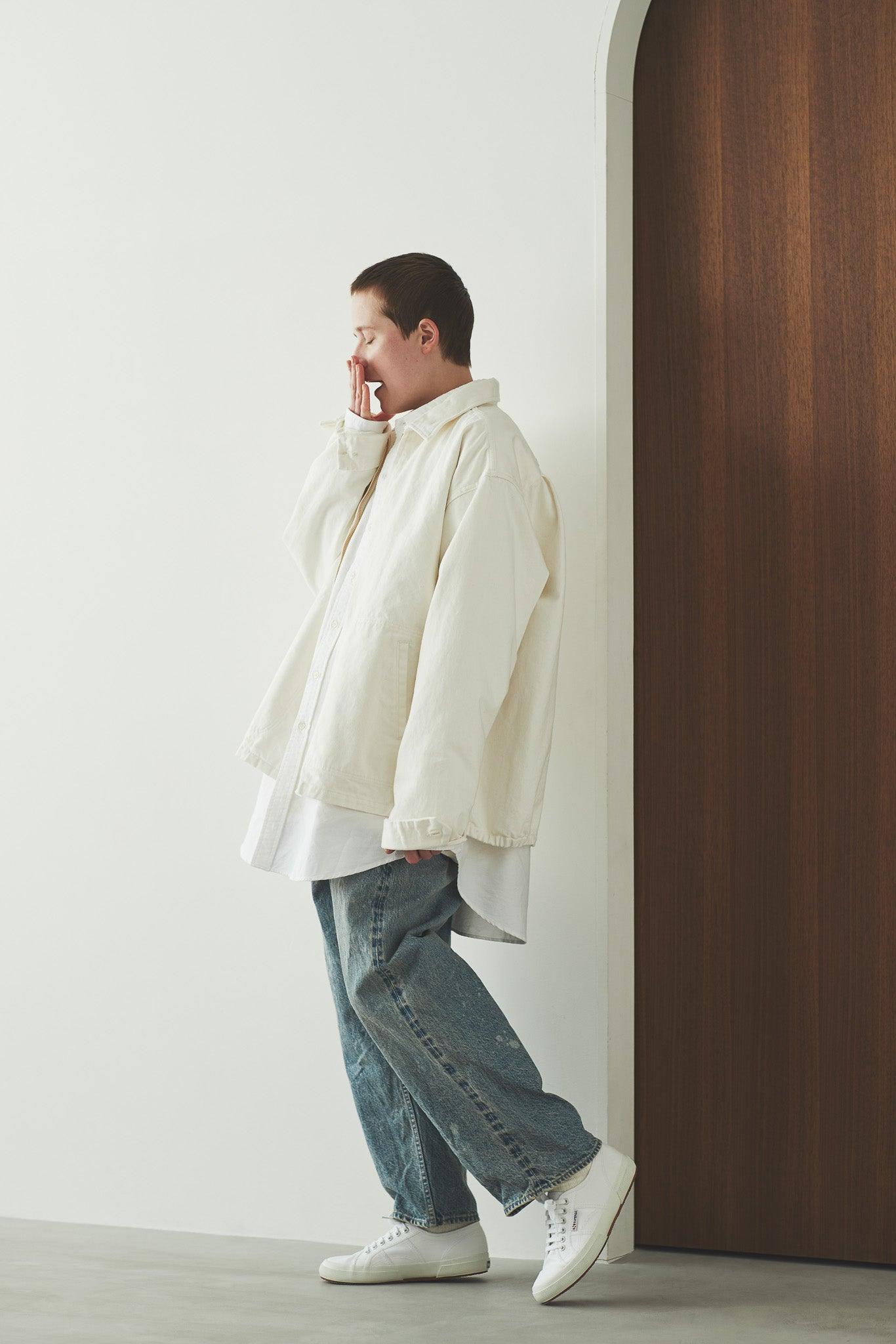 tsuzuli|SPORTS JACKET DENIM (WHITE) - IKKOKU SHOP