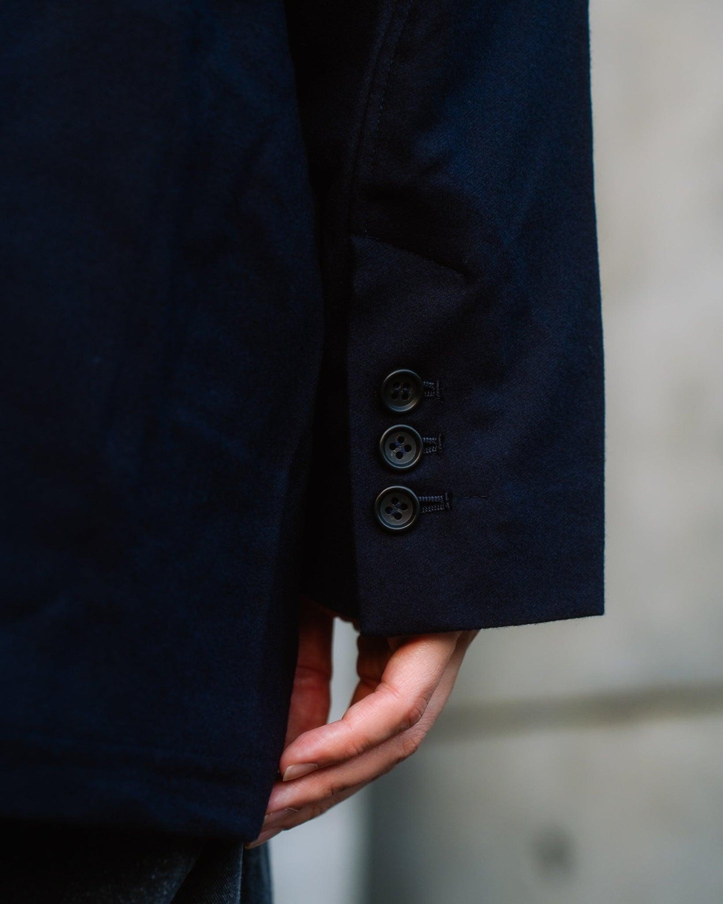 【20% OFF】UNTRACE 2024AW|WOOL SAXONY POSTMAN JACKET (DARK NAVY) - IKKOKU SHOP
