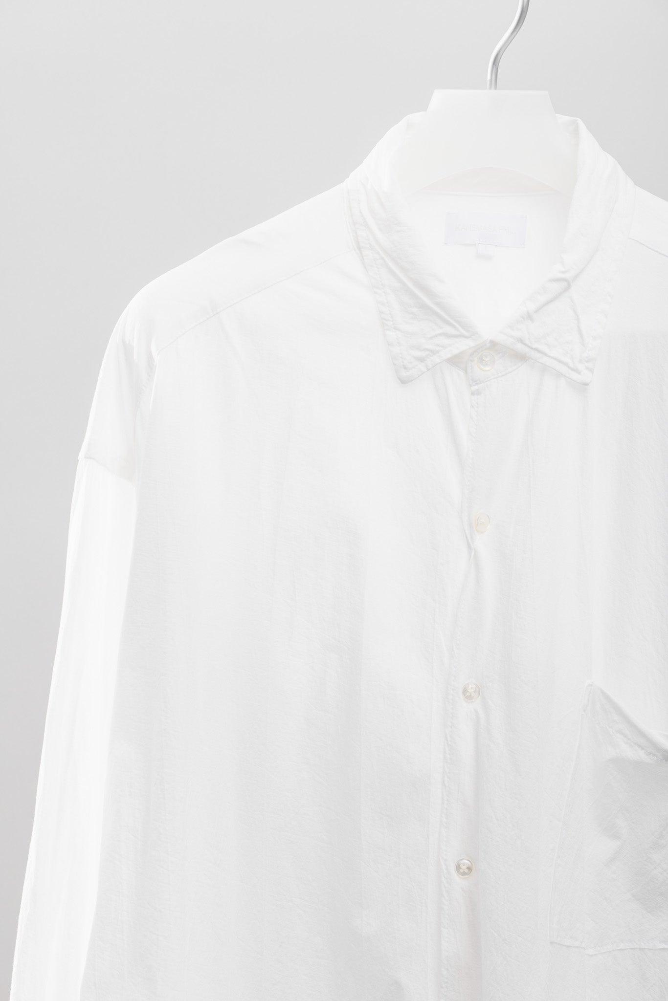 【30% OFF】KANEMASA PHIL. 2024AW|46G Artisan Shirt (WHITE) - IKKOKU SHOP