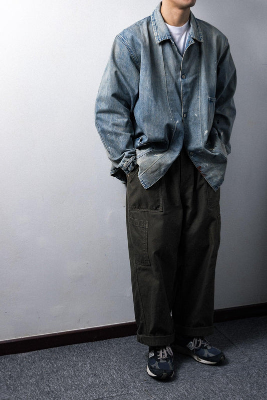 tsuzuli 2024AW|COVERALLS JACKET PAINT (INDIGO PAINT) - IKKOKU SHOP