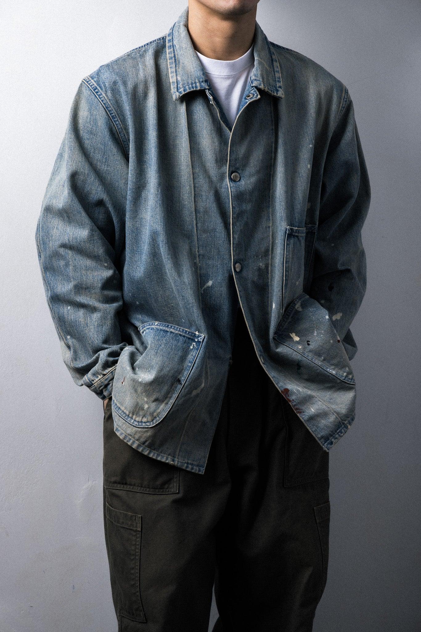tsuzuli 2024AW|COVERALLS JACKET PAINT (INDIGO PAINT) - IKKOKU SHOP