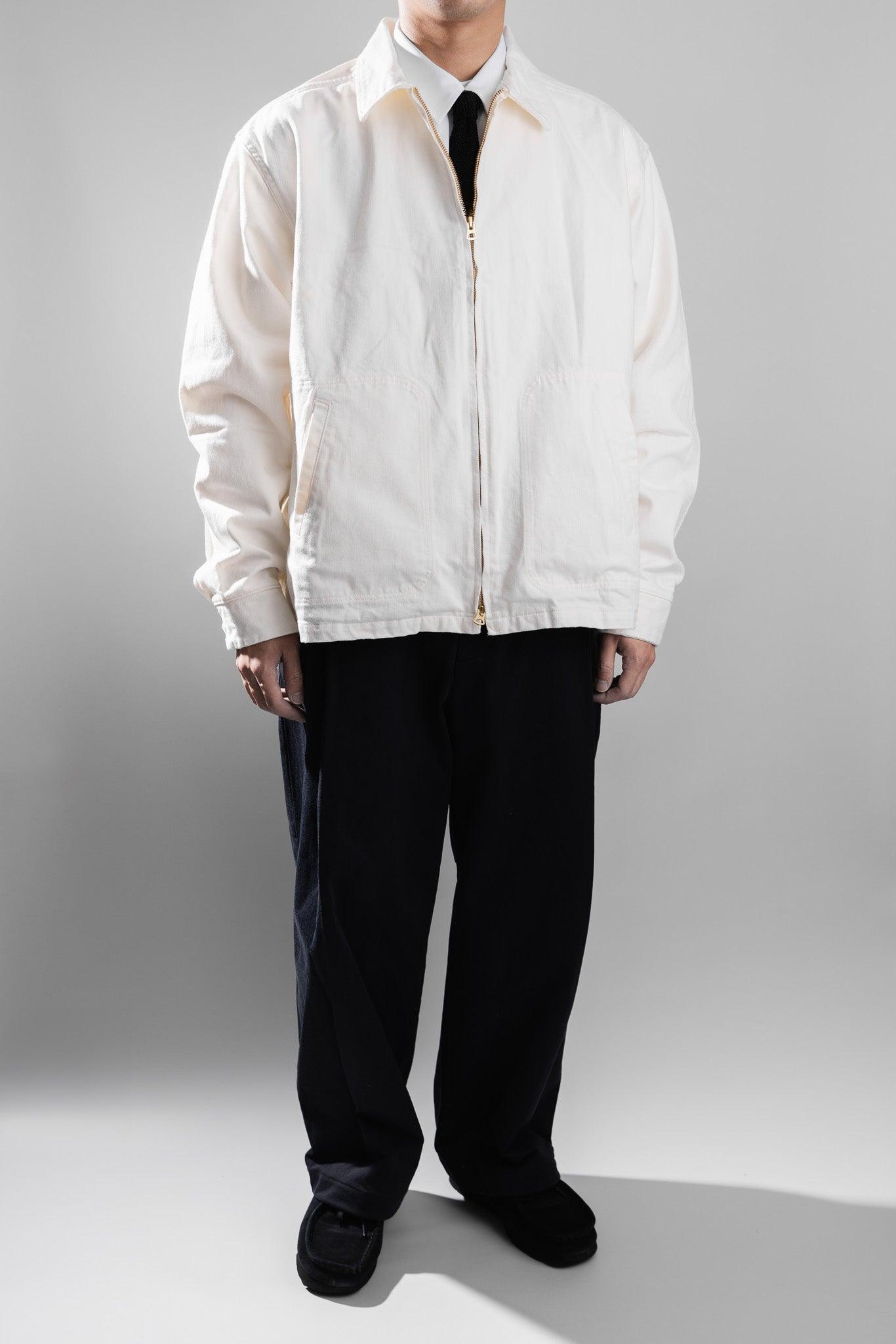 tsuzuli|SPORTS JACKET DENIM (WHITE) - IKKOKU SHOP