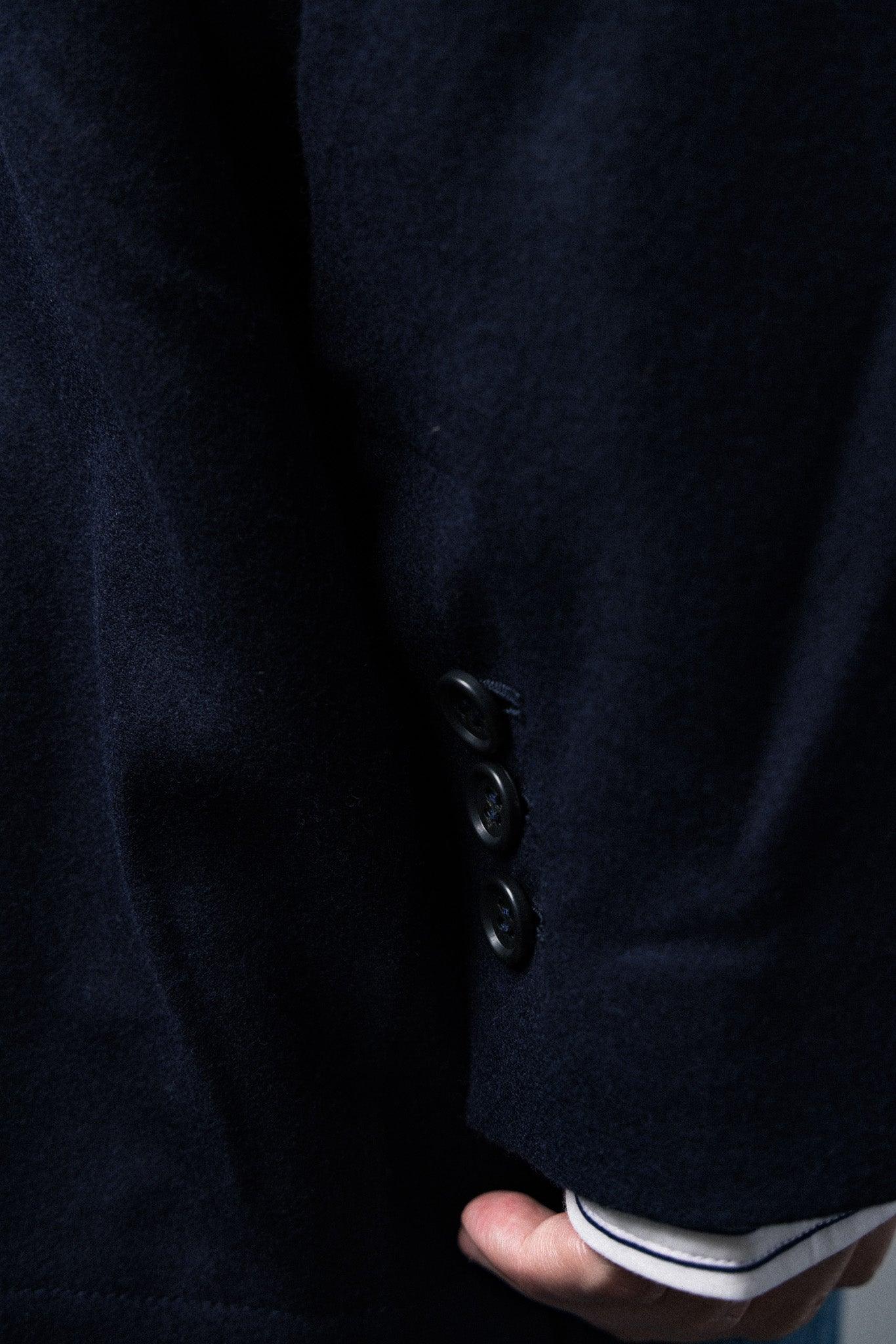 【20% OFF】UNTRACE 2024AW|WOOL SAXONY POSTMAN JACKET (DARK NAVY) - IKKOKU SHOP