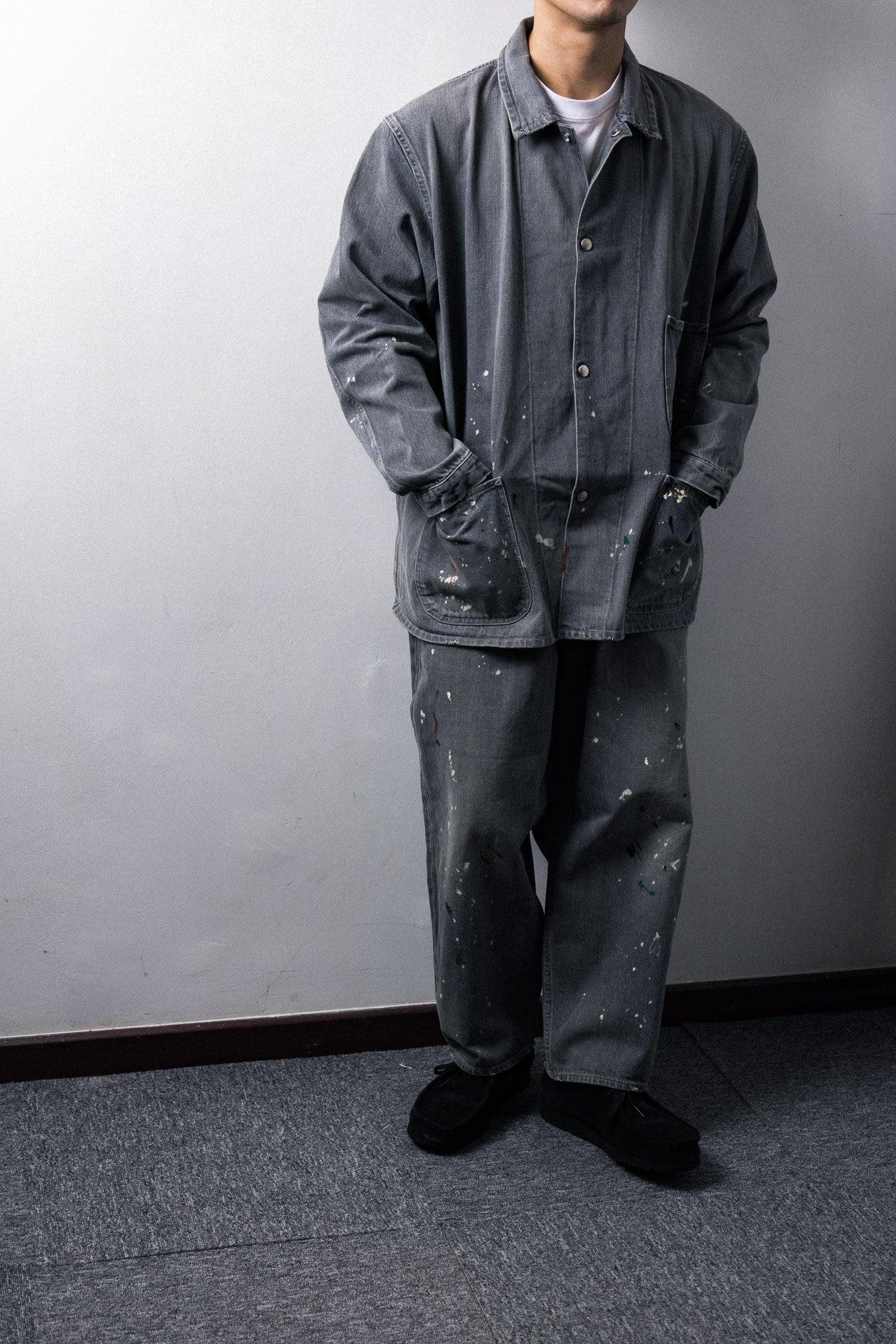 tsuzuli 2024AW|COVERALLS JACKET PAINT (BLACK PAINT) - IKKOKU SHOP