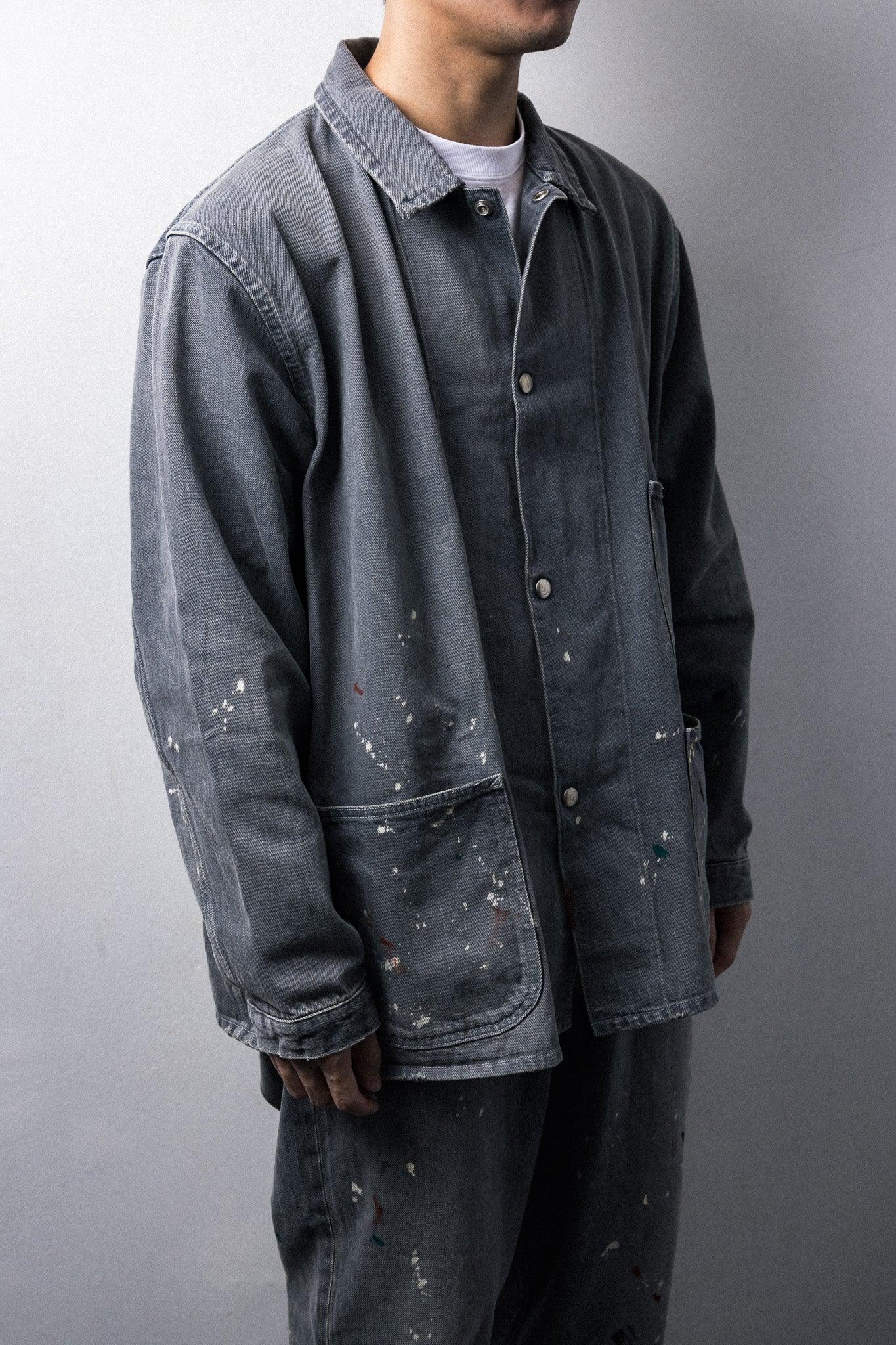 tsuzuli 2024AW|COVERALLS JACKET PAINT (BLACK PAINT) - IKKOKU SHOP