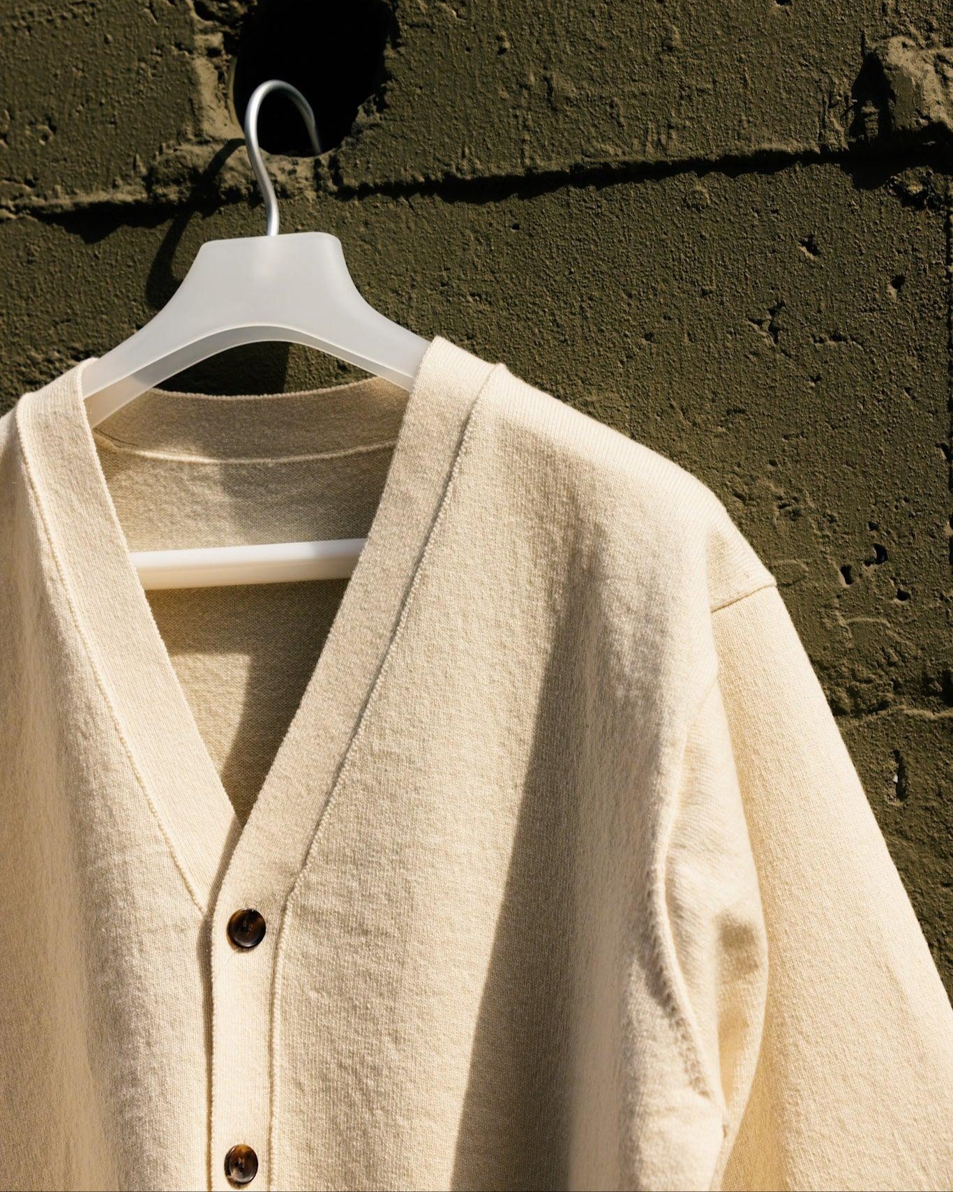 Yonetomi|RIGID CASHMERE SWEATER Cardigan (RAW) - IKKOKU SHOP