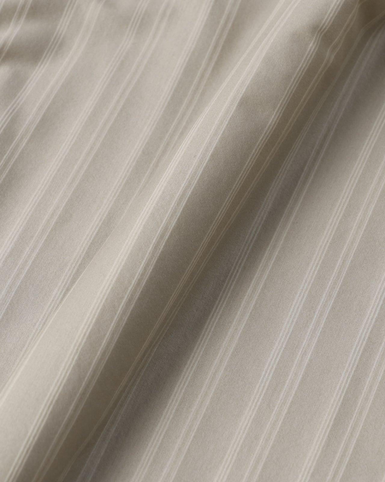 KANEMASA PHIL. 2025SS|46G Atmosphere Stripe S/S Shirt (KHAKI) - IKKOKU SHOP