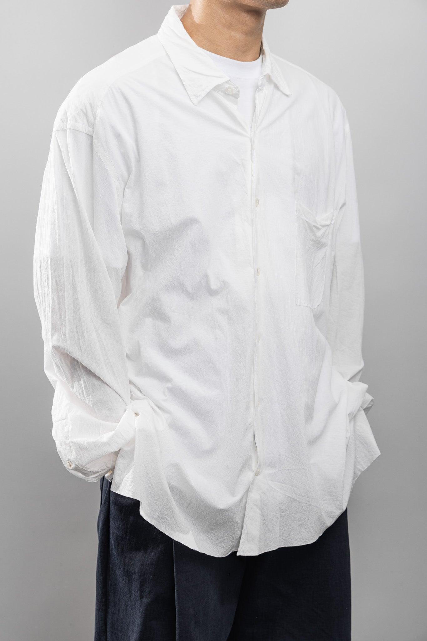 【30% OFF】KANEMASA PHIL. 2024AW|46G Artisan Shirt (WHITE) - IKKOKU SHOP