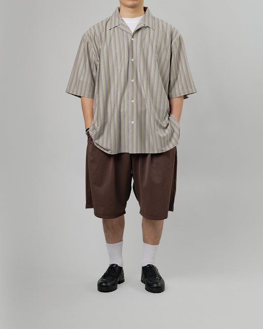 KANEMASA PHIL.|46G Stripe Ether Shirt (PURPLE BLACK)