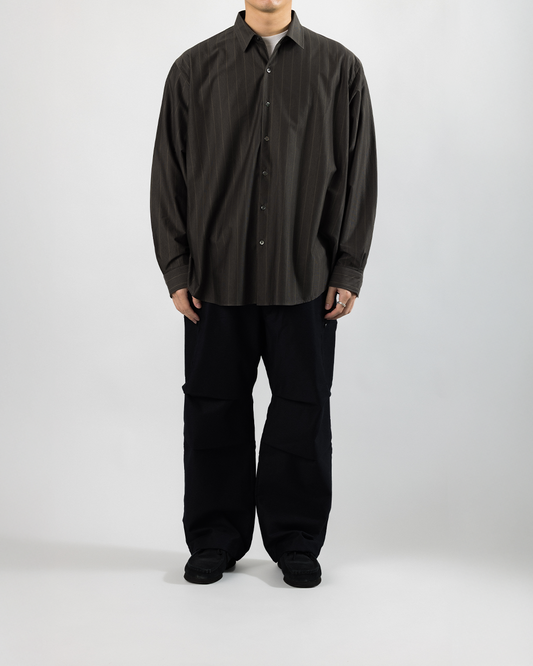 KANEMASA PHIL. 2025AW|46G Atmosphere Stripe Shirt (GREY)