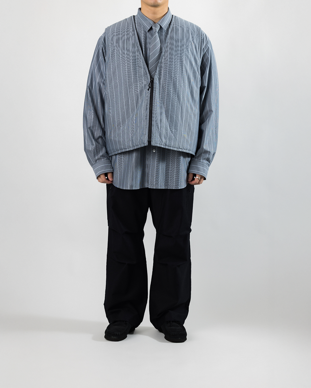 【Last 1】KANEMASA PHIL. 2025AW|46G Reversible Vest (BLACK x BLUE)