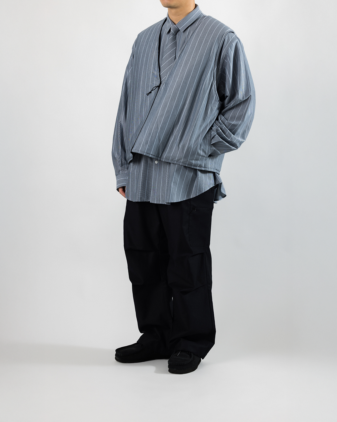 【Last 1】KANEMASA PHIL. 2025AW|46G Reversible Vest (BLACK x BLUE)