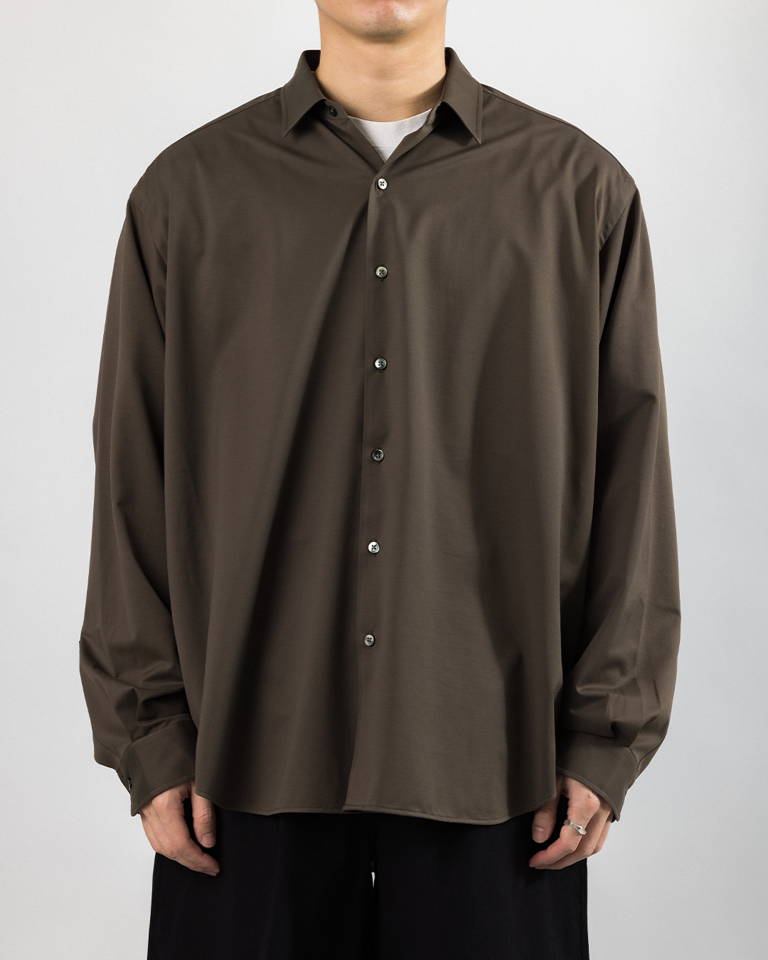 KANEMASA PHIL. 2025AW|46G Atmosphere Shirt (BROWN)
