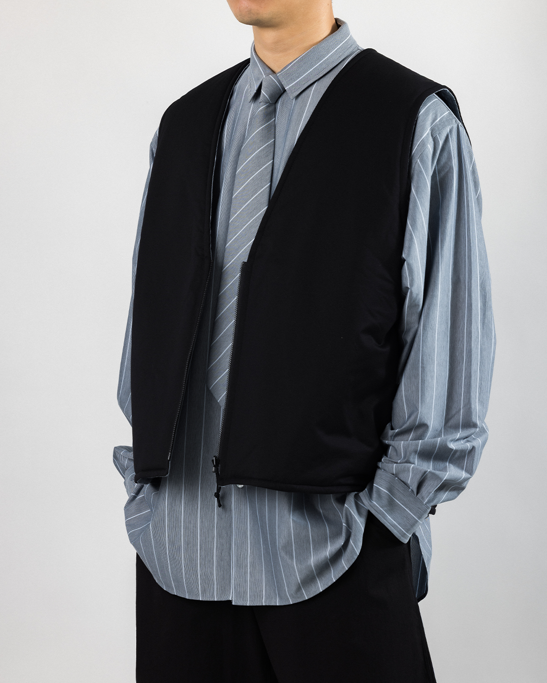 【Last 1】KANEMASA PHIL. 2025AW|46G Reversible Vest (BLACK x BLUE)