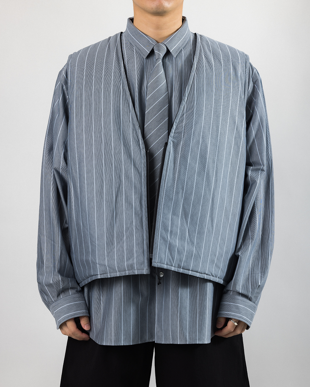 【Last 1】KANEMASA PHIL. 2025AW|46G Reversible Vest (BLACK x BLUE)