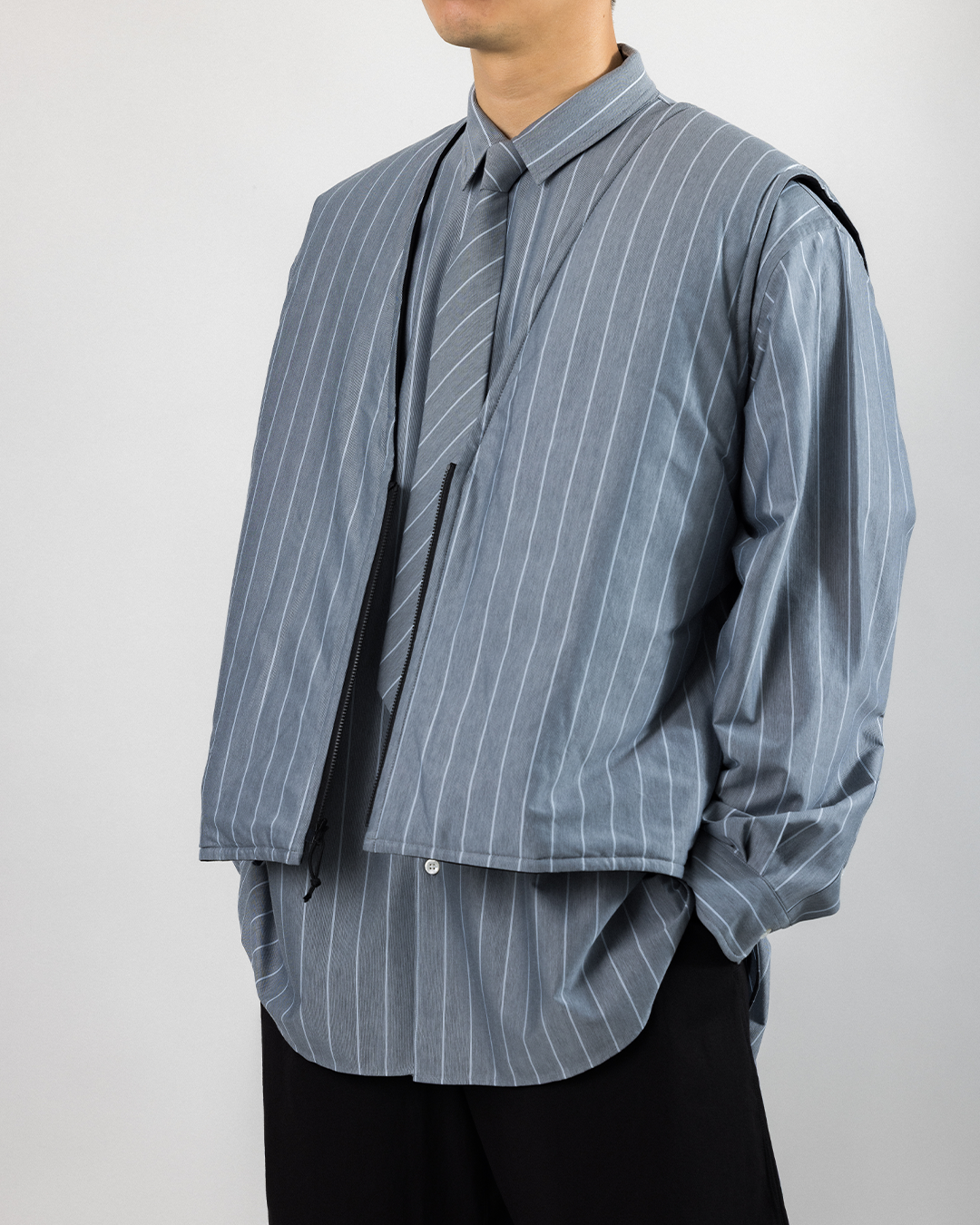 【Last 1】KANEMASA PHIL. 2025AW|46G Reversible Vest (BLACK x BLUE)