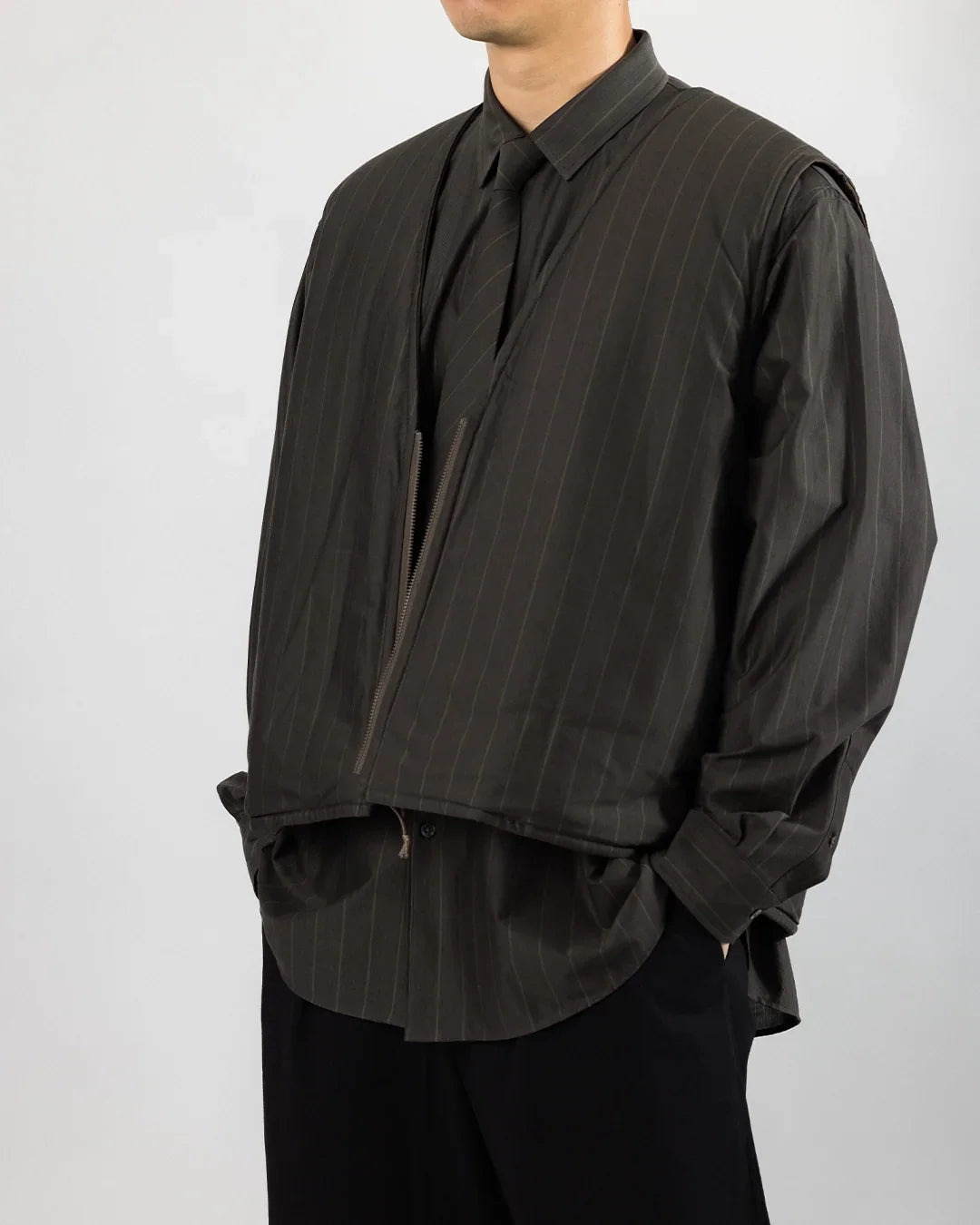 【Last 1】KANEMASA PHIL. 2025AW|46G Reversible Vest (BROWN x GREY)
