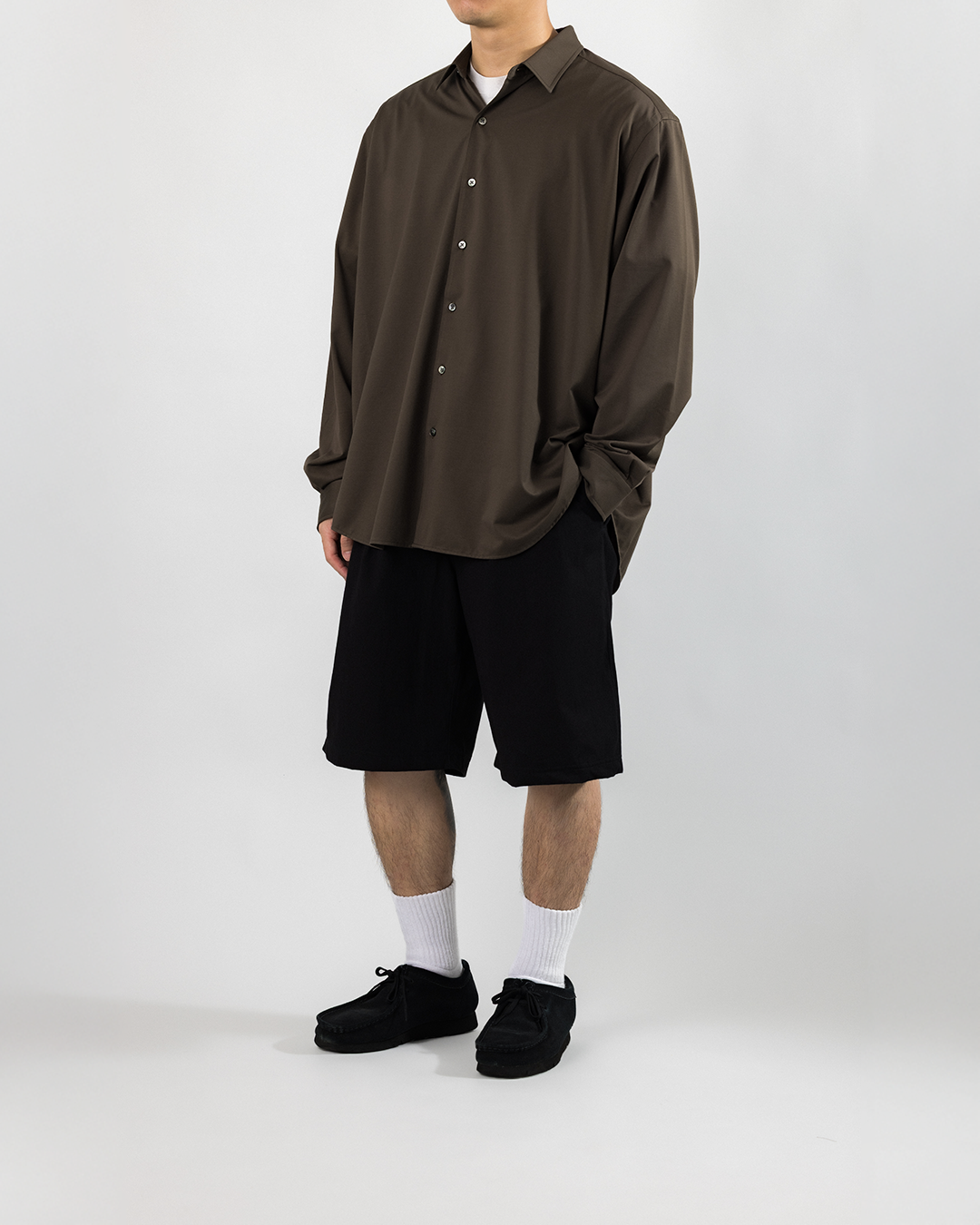 KANEMASA PHIL. 2025AW|46G Atmosphere Shirt (BROWN)