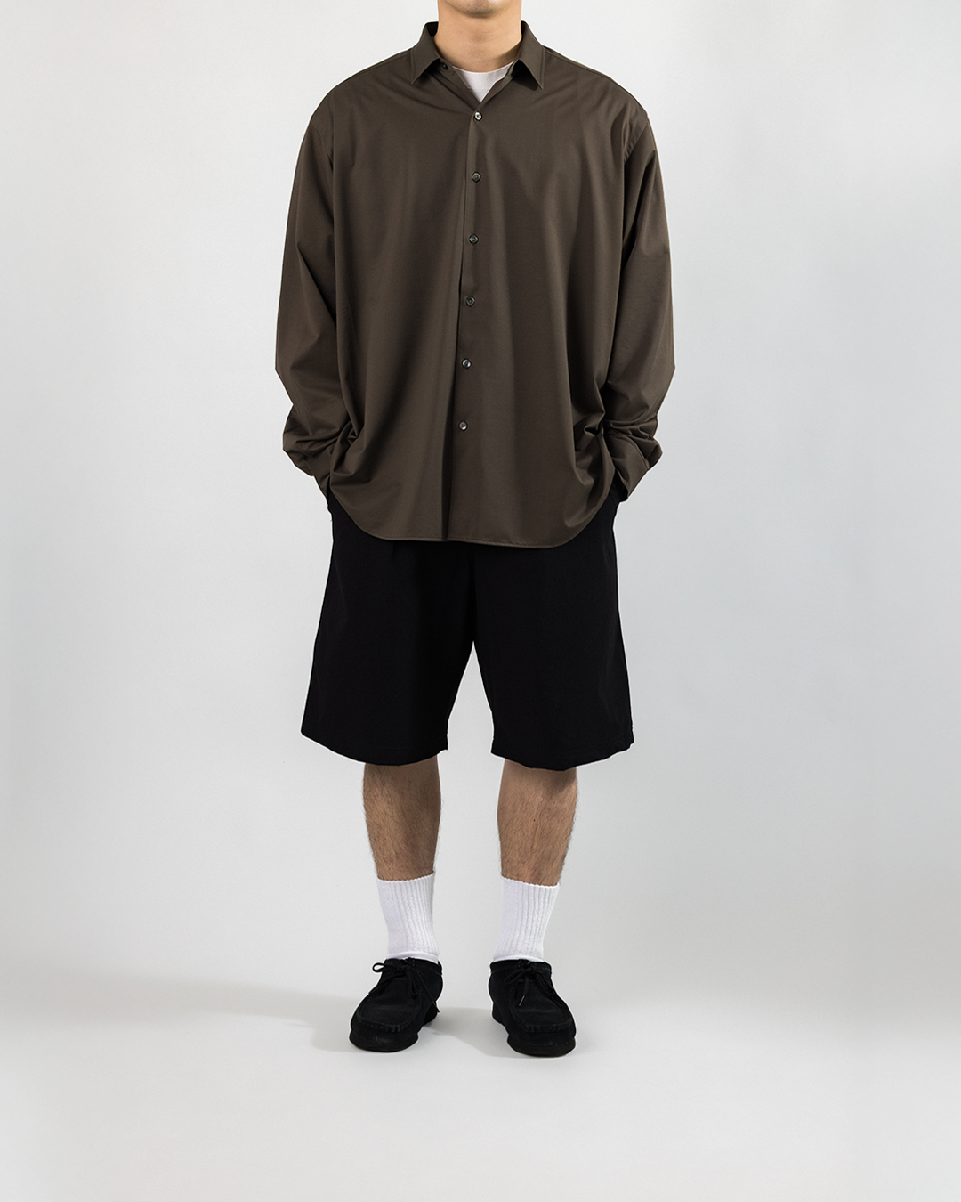 KANEMASA PHIL. 2025AW|46G Atmosphere Shirt (BROWN)