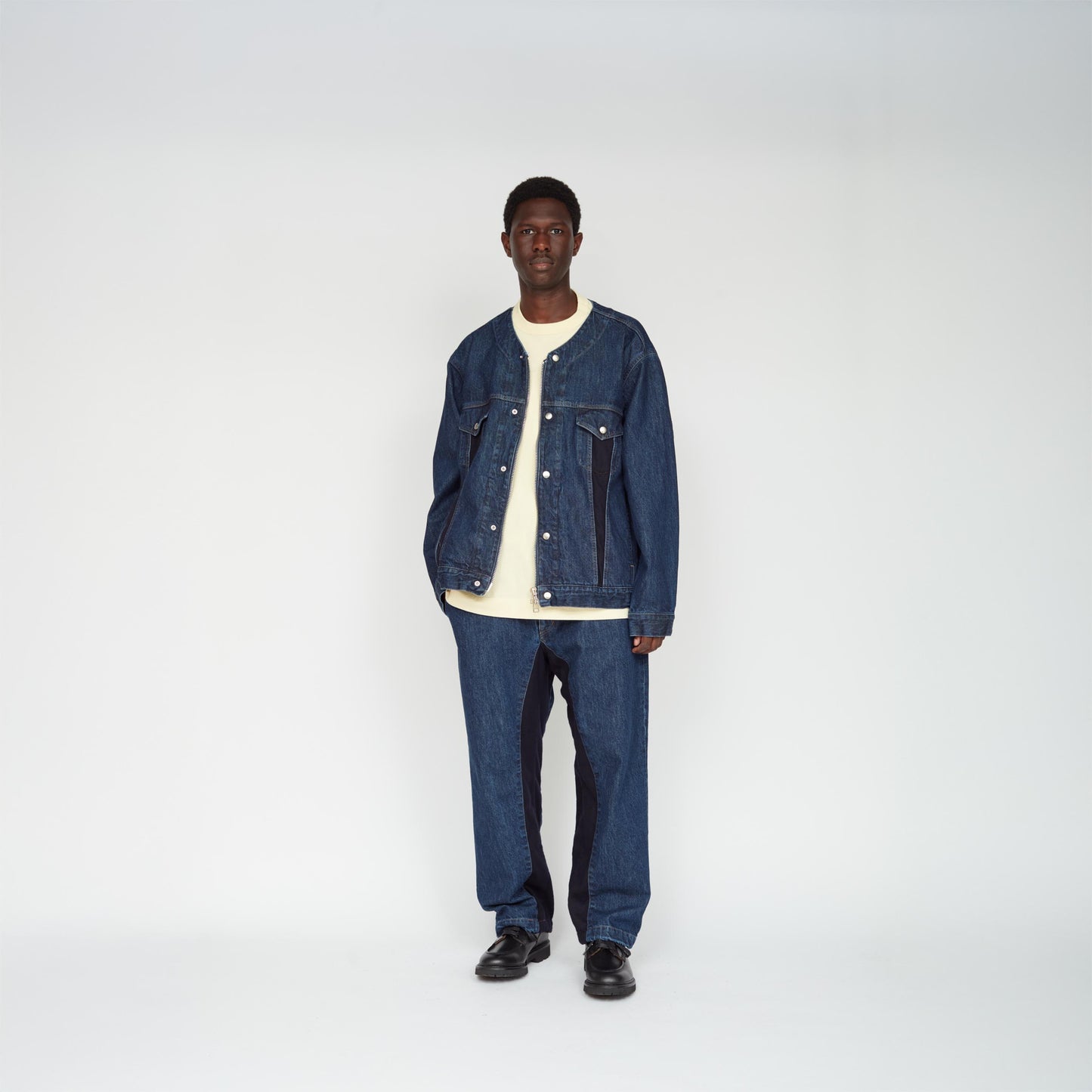 UNTRACE|_145 DENIM PANTS MIX (DARK NAVY)