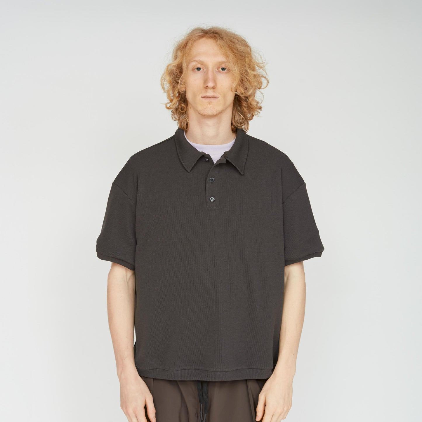 UNTRACE|_166 POLO SHIRT S/S (CHARCOAL)