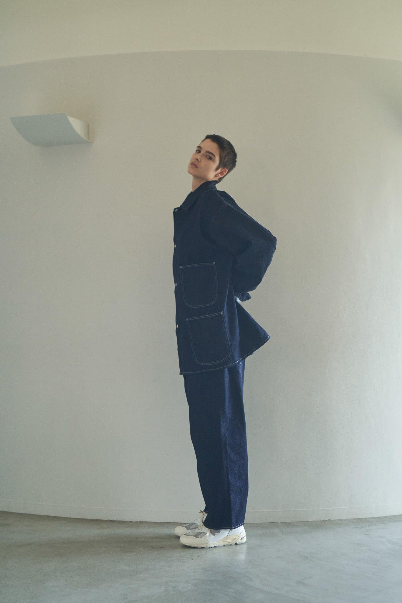 【30% OFF】tsuzuli|COVERALLS JACKET (INDIGO) - IKKOKU SHOP